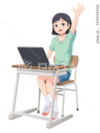 授業を受ける小学生のイラスト 授業を受ける小学生のイラスト 103939456