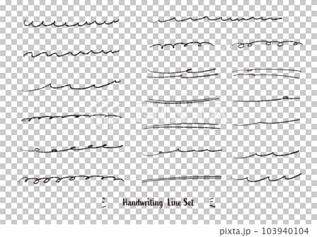 手寫下劃線set_black 103940104