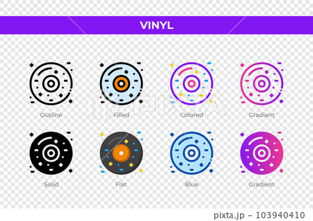 Vinyl icons in different style. Vinyl icons set. Holiday symbol. Different style icons set. Vector illustration Vinyl icons in different style. Vinyl icons set. Holiday symbol. Different style icons set. Vector illustration 103940410