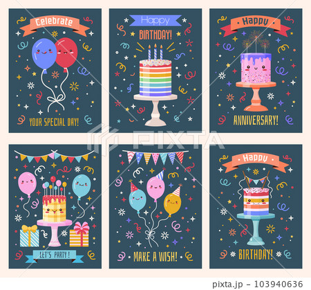 Celebration Birthday Cards and Greeting Postcards Celebration Birthday Cards and Greeting Postcards 103940636