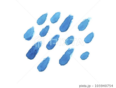 Watercolor vector drops. Blue strokes of paint Watercolor vector drops. Blue strokes of paint 103940754