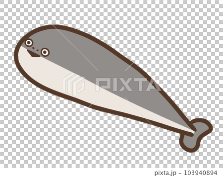 Reconstructed model of a cute Sakaban Baspis / hand-drawn illustration material 103940894