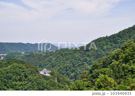 神奈川県　宮ヶ瀬ダム下流の景色 103940935