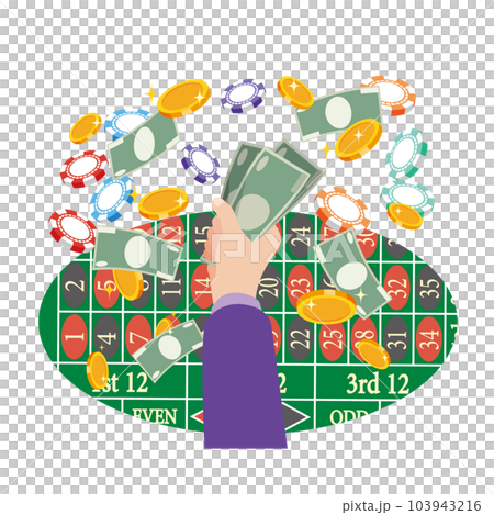 賭場輪盤賭桌和手搶錢 賭場輪盤賭桌和手搶錢 103943216