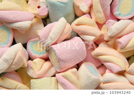 Colorful marshmallow spinning, rotation. Sweet food background. Close up. Video backdrop. Heap of multi-colored candies with different flavours. Group of tasty marshmallows. Confectionery. Sweet shop Colorful marshmallow spinning, rotation. Sweet food background. Close up. Video backdrop. Heap of multi-colored candies with different flavours. Group of tasty marshmallows. Confectionery. Sweet shop 103943240