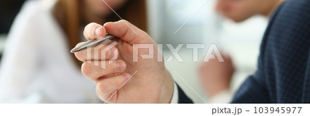 Business teamwork plan and team meeting closeup 103945977