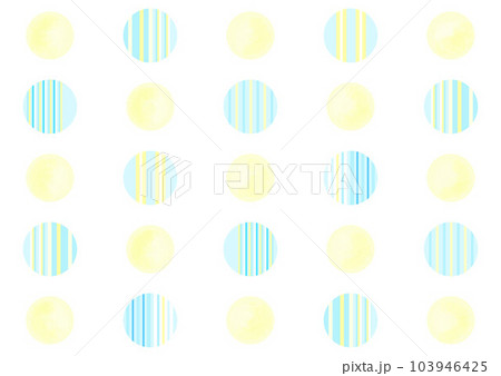 パステルカラーのドット柄 ストライプ水玉模様のイラスト素材
