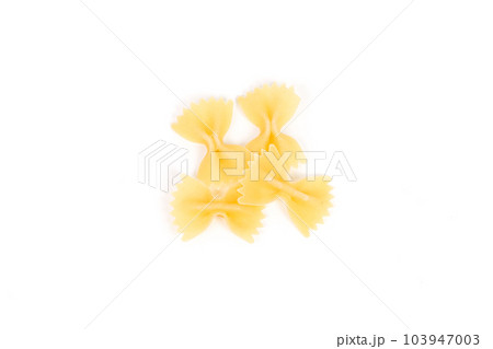 Uncooked farfalle pasta 103947003