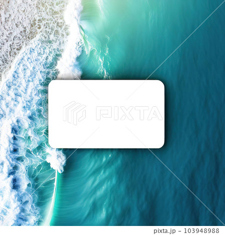 blank label - summer - on top view sea background blank label - summer - on top view sea background 103948988