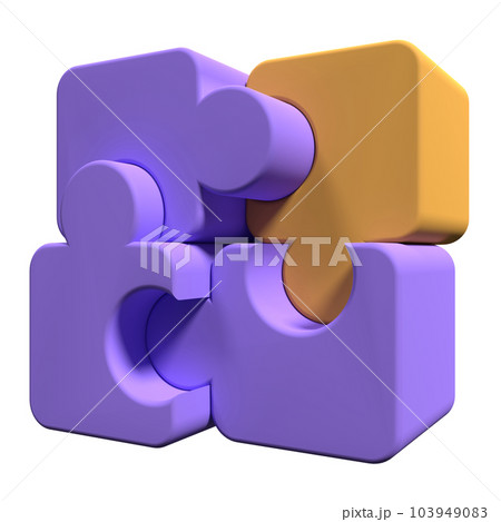 3d jigsaw puzzle pieces on transparent background. United four puzzles. Symbol of teamwork. Business concept. 3d render illustration 3d jigsaw puzzle pieces on transparent background. United four puzzles. Symbol of teamwork. Business concept. 3d render illustration 103949083