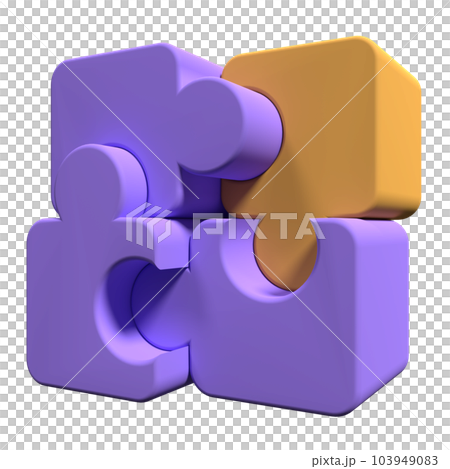 3d jigsaw puzzle pieces on transparent background. United four puzzles. Symbol of teamwork. Business concept. 3d render illustration 3d jigsaw puzzle pieces on transparent background. United four puzzles. Symbol of teamwork. Business concept. 3d render illustration 103949083
