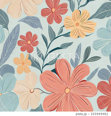 Flower illustration floral pattern backdrop Flower illustration floral pattern backdrop 103949462