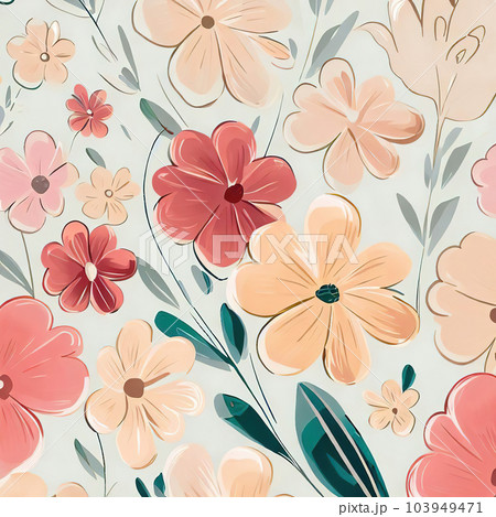 Flower illustration floral pattern backdrop Flower illustration floral pattern backdrop 103949471