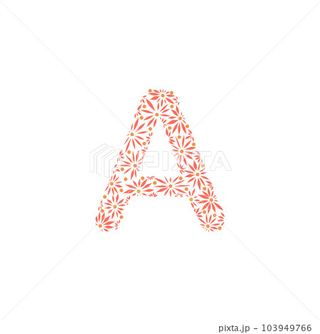 Flower Alphabet of the English language - letter - 103949766