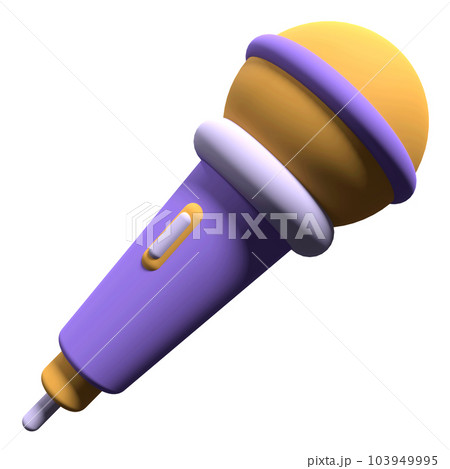 Microphone 3d render illustration. Mic for singing or podcast concept. Minimal style. 3d rendering icon of microphone. 3d rendering illustration Microphone 3d render illustration. Mic for singing or podcast concept. Minimal style. 3d rendering icon of microphone. 3d rendering illustration 103949995
