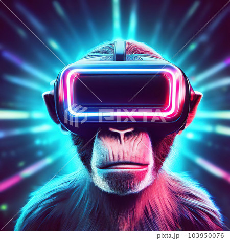 concept of virtual reality technology with liquid shapes  103950076