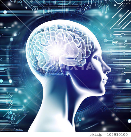 A human mind picture in the form of electronic lines with high accuracy and colored and there is electricity a real taser A human mind picture in the form of electronic lines with high accuracy and colored and there is electricity a real taser 103950100