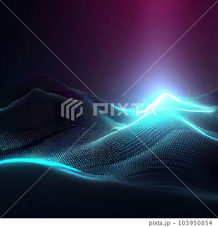 abstract futuristic digital big data landscape particles abstract futuristic digital big data landscape particles 103950854