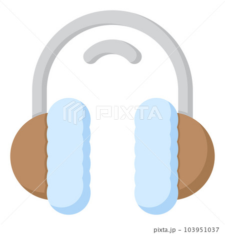 Winter earmuff icon. Warm winter earmuff. Simple illustration of winter earmuff. Vector illustration 103951037