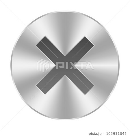 Metal screw head. Construction hardware. Tool for building and repairs. Vector element construction industry. Vector illustration 103951045