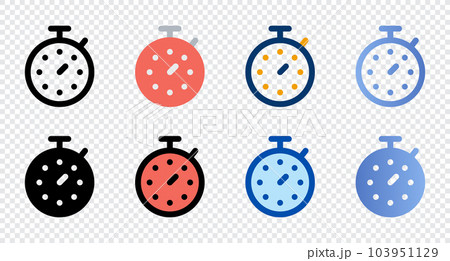 Countdown icons in different style. Countdown icons. Different style icons set. Vector illustration 103951129