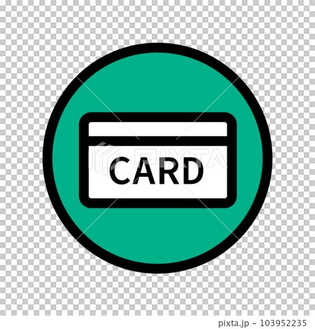 Round card button icon. vector. - Stock Illustration [103952235] - PIXTA