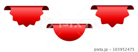 Sale and new label collection set. Red ribbons banner. Glossy silky ribbon. Set of ribbon. Shopping tags. Sale icons. Vector illustration 103952475