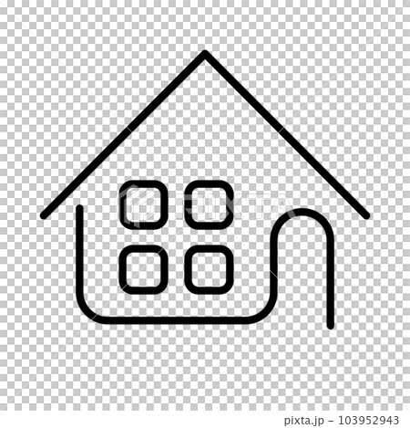 おしゃれな家のデザインロゴ。住宅ロゴ。ベクター。のイラスト素材 [103952943] - PIXTA