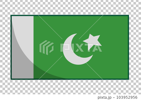 Modern Pakistan flag. Islamic State. Pakistan. vector. 103952956
