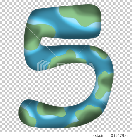 Numbers with earth pattern 103952982