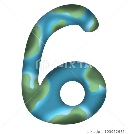 Numbers with earth pattern 103952983