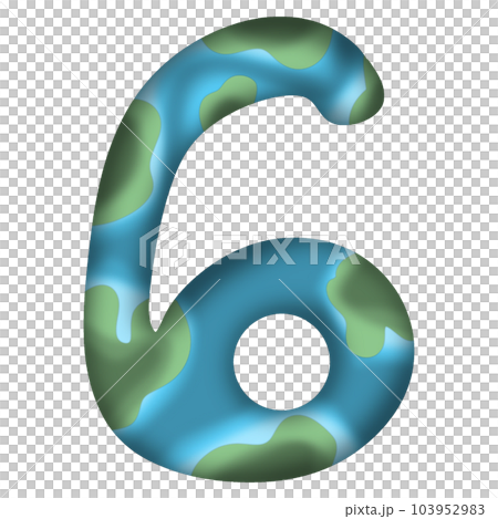 Numbers with earth pattern 103952983