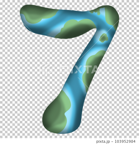 Numbers with earth patternのイラスト素材 [103952984] - PIXTA