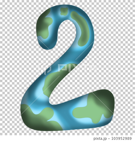 Numbers with earth pattern 103952989