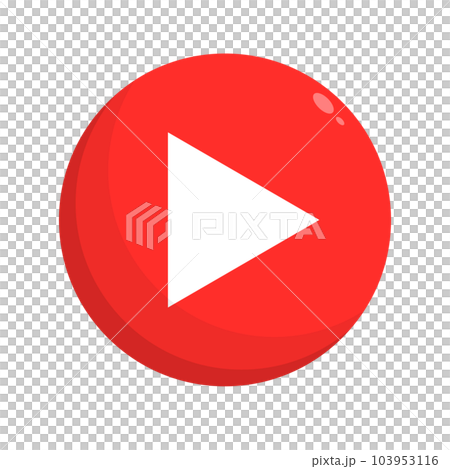 フラットデザインの動画再生ボタン。音声再生。ベクター。 フラットデザインの動画再生ボタン。音声再生。ベクター。 103953116