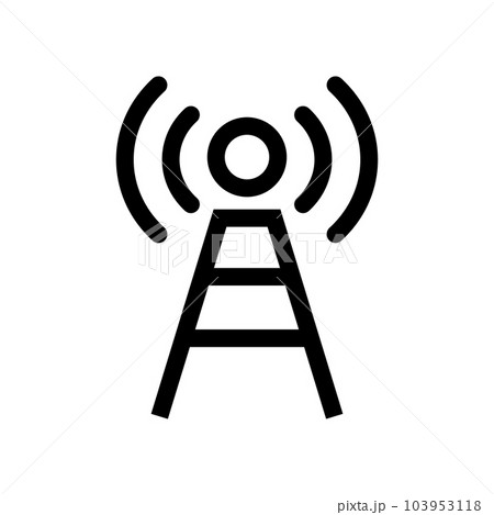 ポップな電波塔のアイコン。通信塔。ベクター。 ポップな電波塔のアイコン。通信塔。ベクター。 103953118