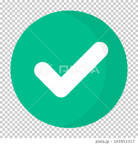 Round checkbox in flat design. choice. vector. Round checkbox in flat design. choice. vector. 103953317