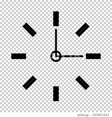 モダンな時計のロゴ。時刻。ベクター。 103953322