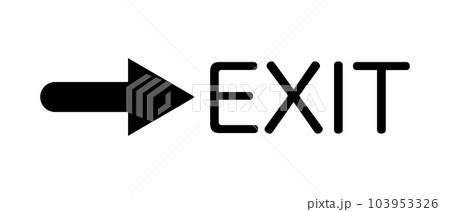 シンプルなEXITアイコン。出口。ベクター。 シンプルなEXITアイコン。出口。ベクター。 103953326