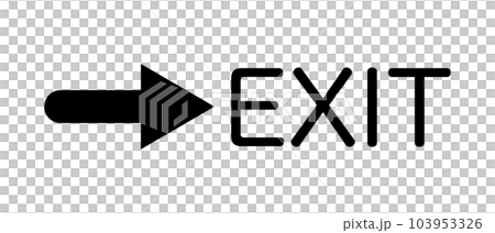 シンプルなEXITアイコン。出口。ベクター。 シンプルなEXITアイコン。出口。ベクター。 103953326