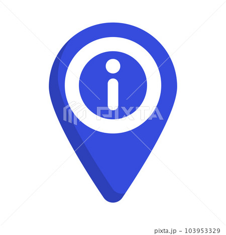 インフォメーションマップピンアイコン。案内所。ベクター。 インフォメーションマップピンアイコン。案内所。ベクター。 103953329