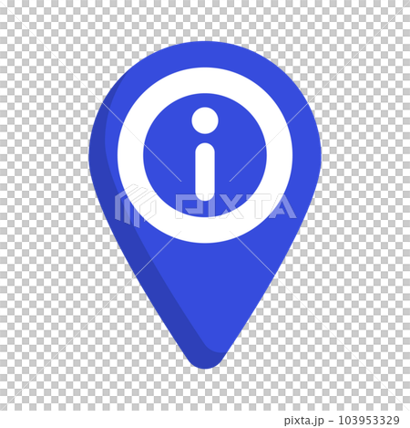 インフォメーションマップピンアイコン。案内所。ベクター。 インフォメーションマップピンアイコン。案内所。ベクター。 103953329