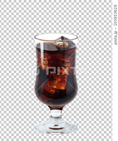 Ice coffee illustration real 103953629