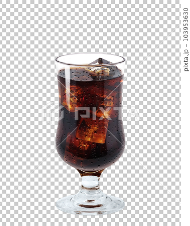 Ice coffee illustration real 103953630