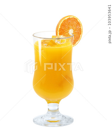 オレンジジュースのイラスト リアル 103953641