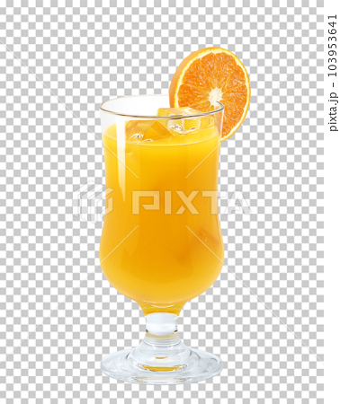 オレンジジュースのイラスト リアル 103953641