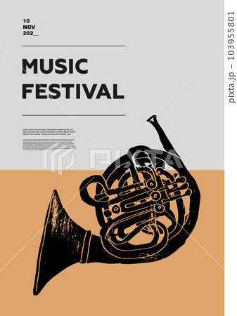 abstract, art, background, banner, bassoon, blow, blues, brass, brochure, card, classic, classical, competition, concert, Contest, cover, creative, design, equipment, fagotto, fest, festival, flyer, g 103955801