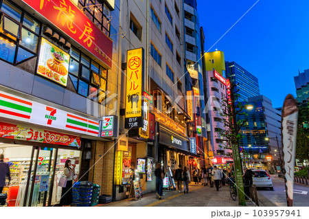 東京　豊島区　池袋西口の都市風景　メトロポリタン通り 103957941