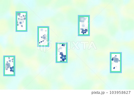 和柄　艶やかな花模様　ユニークな花模様　個性的な柄 103958627