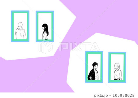 人間関係の悩み 惹かれ合う 浮気 不倫 ダブル不倫 イラスト 個人 男女関係 恋人同士 友達 人間関係の悩み 惹かれ合う 浮気 不倫 ダブル不倫 イラスト 個人 男女関係 恋人同士 友達 103958628